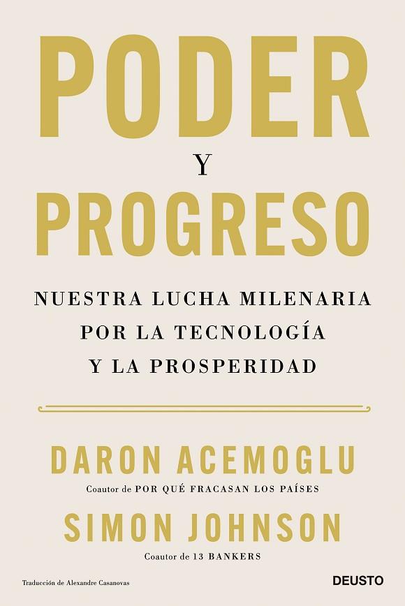 PODER Y PROGRESO | 9788423436378 | ACEMOGLU, DARON/JOHNSON, SIMON | Llibreria Online de Vilafranca del Penedès | Comprar llibres en català