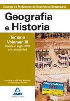 GEOGRAFIA E HISTORIA TEMARIO VOLUMEN 3 SIGLO XVIII-ACTUALIDA | 9788466579384 | AA.VV | Llibreria Online de Vilafranca del Penedès | Comprar llibres en català