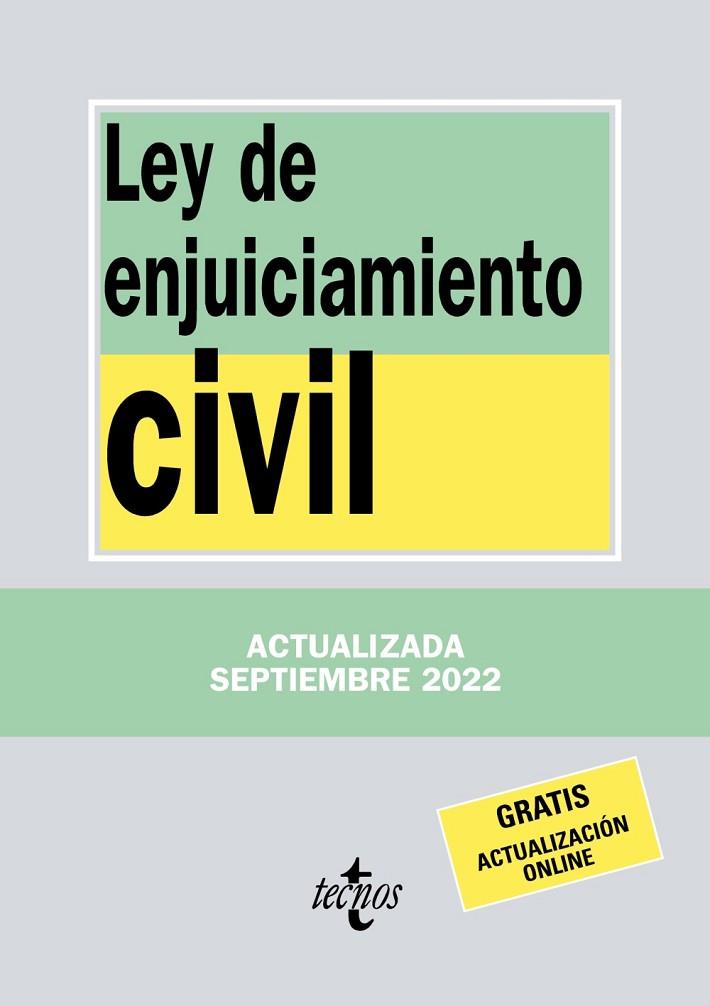 LEY DE ENJUICIAMIENTO CIVIL ( 2022 ) | 9788430985678 | EDITORIAL TECNOS | Llibreria L'Odissea - Libreria Online de Vilafranca del Penedès - Comprar libros