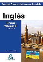 INGLES TEMARIO VOLUMEN 3 LITERATURA | 9788466580298 | AA.VV | Llibreria Online de Vilafranca del Penedès | Comprar llibres en català