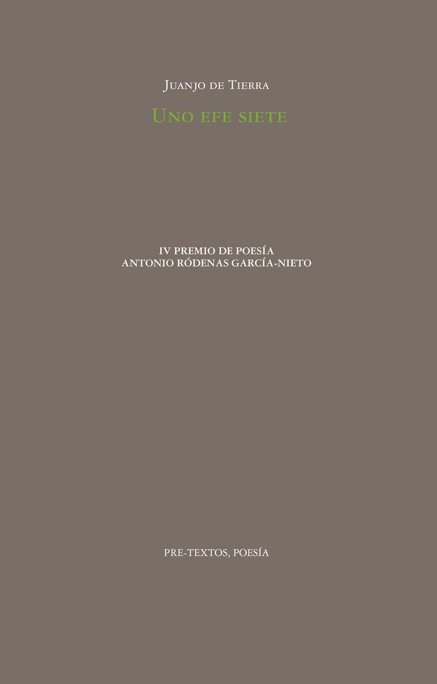 UNO EFE SIETE | 9788410309111 | DE TIERRA, JUANJO | Llibreria Online de Vilafranca del Penedès | Comprar llibres en català