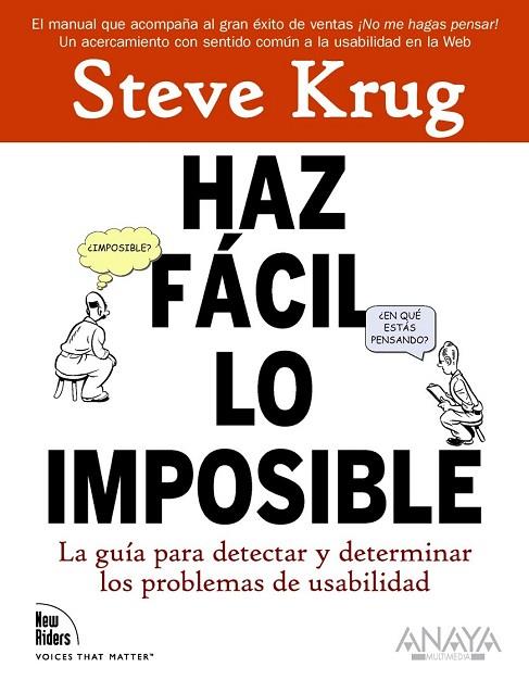 HAZ FACIL LO IMPOSIBLE | 9788441527546 | KRUG, STEVE | Llibreria Online de Vilafranca del Penedès | Comprar llibres en català