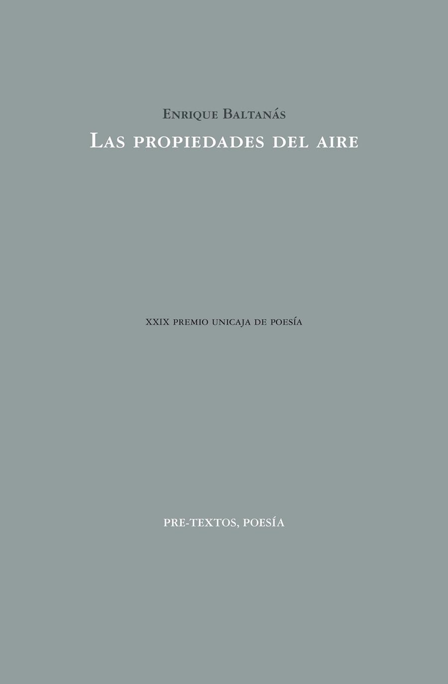 LAS PROPIEDADES DEL AIRE | 9788415894940 | RODRÍGUEZ BALTANÁS Y GONZÁLEZ, ENRIQUE | Llibreria Online de Vilafranca del Penedès | Comprar llibres en català