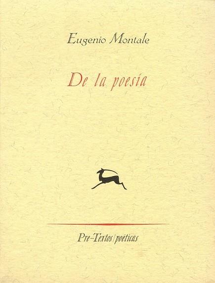 DE LA POESIA | 9788481910315 | EUGENIO MONTALE | Llibreria Online de Vilafranca del Penedès | Comprar llibres en català