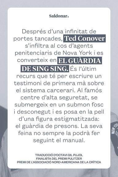 EL GUARDIÀ DE SING SING | 9788419571410 | CONOVER, TED | Llibreria Online de Vilafranca del Penedès | Comprar llibres en català