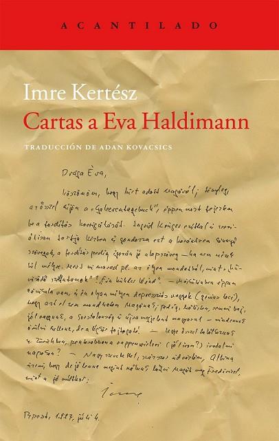 CARTAS A EVA HALDIMANN | 9788415277910 | KERTÉSZ, IMRE | Llibreria Online de Vilafranca del Penedès | Comprar llibres en català