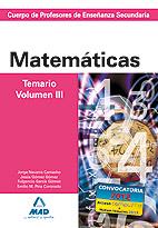 MATEMATICAS TEMARIO VOLUMEN 3 | 9788466579315 | AA.VV | Llibreria Online de Vilafranca del Penedès | Comprar llibres en català