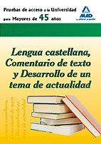 PRUEBA DE ACCESO A LA UNIVERSIDAD PARA MAYORES DE 45 AÑOS | 9788467637243 | AA.VV. | Llibreria Online de Vilafranca del Penedès | Comprar llibres en català