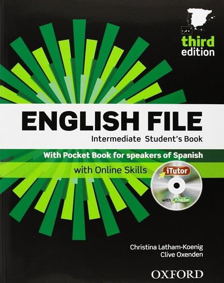 ENGLISH FILE INTERMEDIATE STUDENT'S BOOK ( I TUTOR ) THIRD EDITION | 9780194520379 | AA. VV. | Llibreria L'Odissea - Libreria Online de Vilafranca del Penedès - Comprar libros