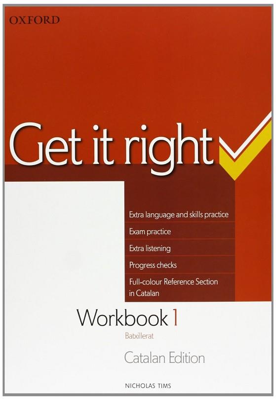 GET IT RIGHT 1 WORKBOOK | 9780194746045 | VARIOS AUTORES | Llibreria L'Odissea - Libreria Online de Vilafranca del Penedès - Comprar libros