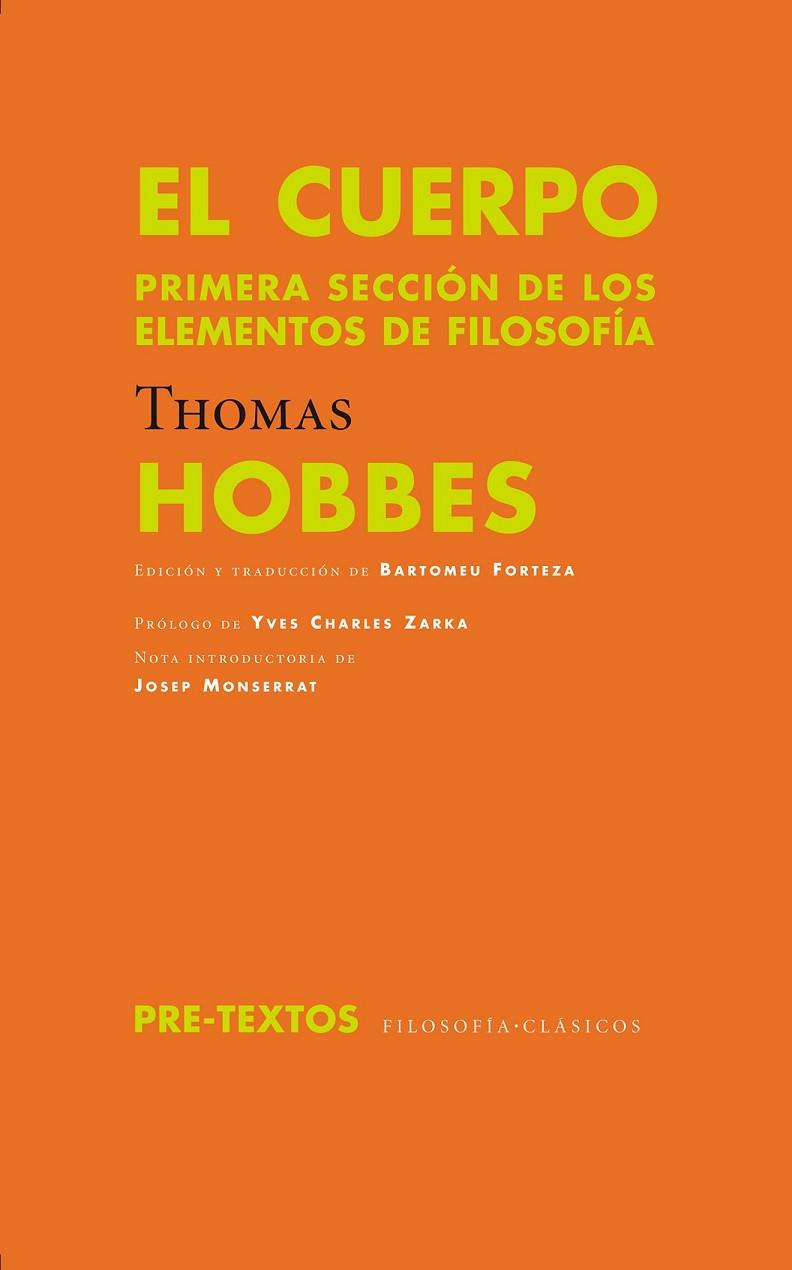 EL CUERPO PRIMERA SECCION DE LOS ELEMENTOS DE FILOSOFIA | 9788492913404 | HOBBES, THOMAS | Llibreria Online de Vilafranca del Penedès | Comprar llibres en català