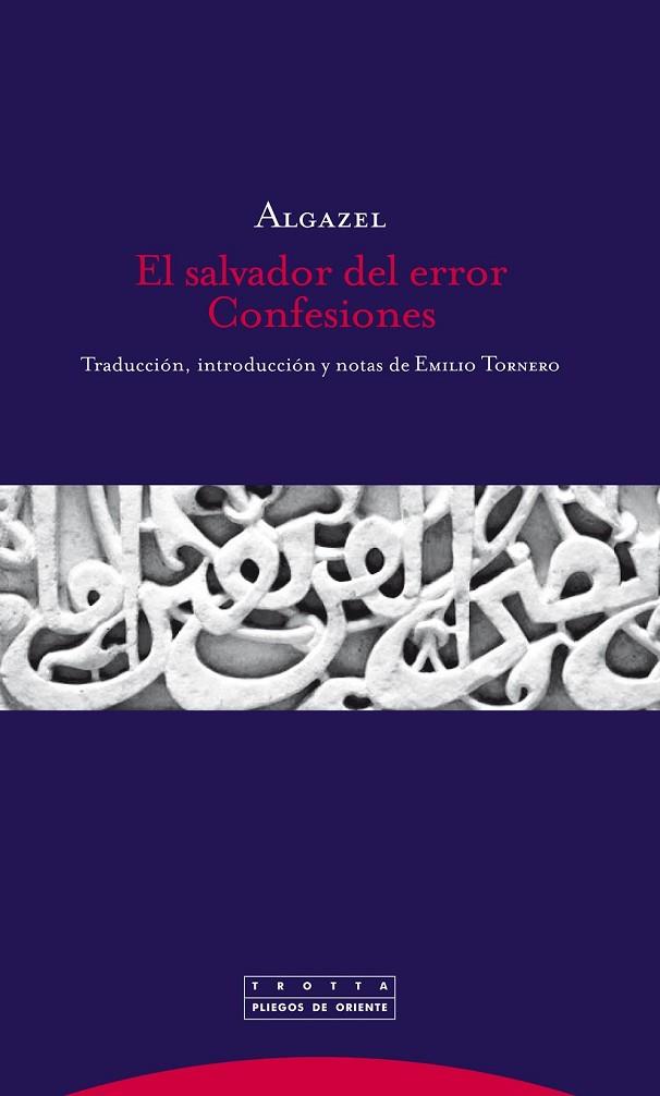 EL SALVADOR DEL ERROR. CONFESIONES | 9788498794625 | ALGAZEL | Llibreria L'Odissea - Libreria Online de Vilafranca del Penedès - Comprar libros