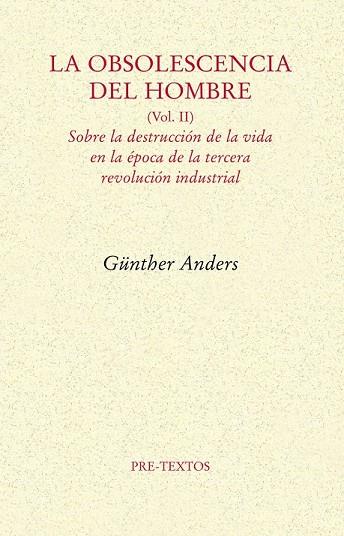 LA OBSOLESCENCIA DEL HOMBRE VOL II | 9788492913930 | ANDERS,GUNTHER | Llibreria Online de Vilafranca del Penedès | Comprar llibres en català