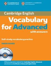 CAMBRIDGE VOCABULARY FOR ADVANCED WITH ANSWERS AND AUDIO CD | 9780521182201 | HAINES, SIMON | Llibreria Online de Vilafranca del Penedès | Comprar llibres en català