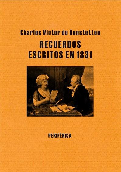 RECUERDOS ESCRITOS EN 1831 | 9788492865536 | DE BONSTETTEN, CHARLES VICTOR | Llibreria Online de Vilafranca del Penedès | Comprar llibres en català