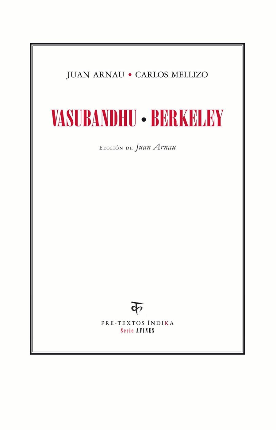 VASUBANDHU BERKELEY | 9788415297000 | ARNAU, JUAN/MELLIZO, CARLOS | Llibreria Online de Vilafranca del Penedès | Comprar llibres en català