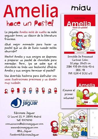 AMELIA HACE UN PASTEL | 9788415116936 | DE PRESSENSÉ, DOMITILLE | Llibreria L'Odissea - Libreria Online de Vilafranca del Penedès - Comprar libros