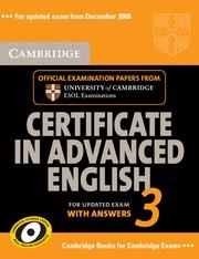 CAMBRIDGE CERTIFICATE IN ADVANCED ENGLISH 3 FOR UPDATED EXAM | 9780521739160 | AA. VV. | Llibreria Online de Vilafranca del Penedès | Comprar llibres en català