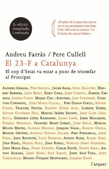 EL 23 F A CATALUNYA | 9788466411271 | FARRAS, ANDRE I CULLELL, PERE | Llibreria L'Odissea - Libreria Online de Vilafranca del Penedès - Comprar libros