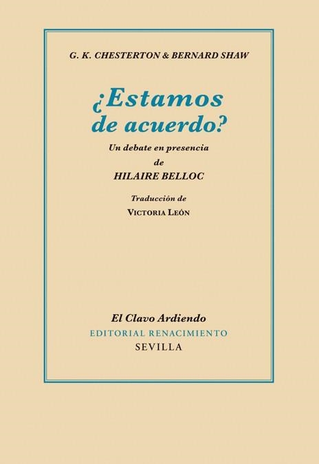 ESTAMOS DE ACUERDO | 9788484725244 | CHESTERTON, GILBERT KEITH I SHAW, GEORGE BERNARD | Llibreria L'Odissea - Libreria Online de Vilafranca del Penedès - Comprar libros