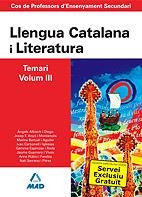 LLENGUA CATALANA I LITERATURA TEMARI VOLUM 3 | 9788466581745 | AA.VV | Llibreria Online de Vilafranca del Penedès | Comprar llibres en català