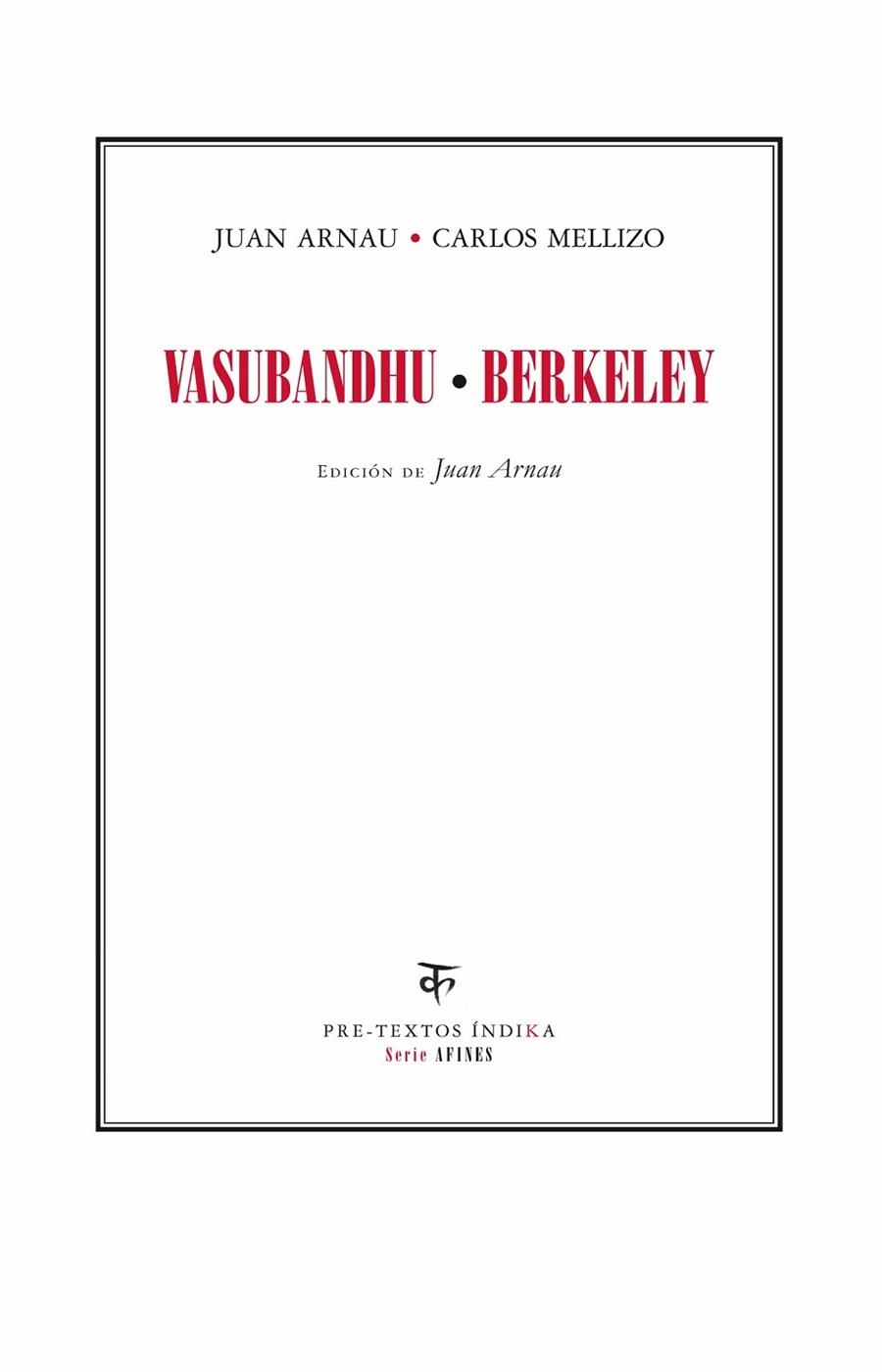 VASUBANDHU BERKELEY | 9788415297000 | ARNAU, JUAN/MELLIZO, CARLOS | Llibreria Online de Vilafranca del Penedès | Comprar llibres en català