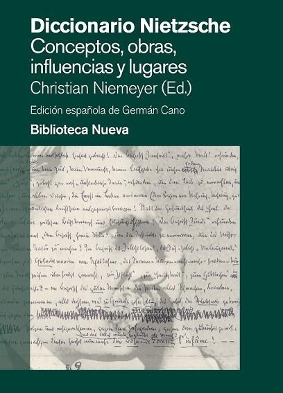 DICCIONARIO NIETZSCHE - CONCEPTOS, OBRAS | 9788499402970 | CANO CUENCA, GERMÁN | Llibreria Online de Vilafranca del Penedès | Comprar llibres en català