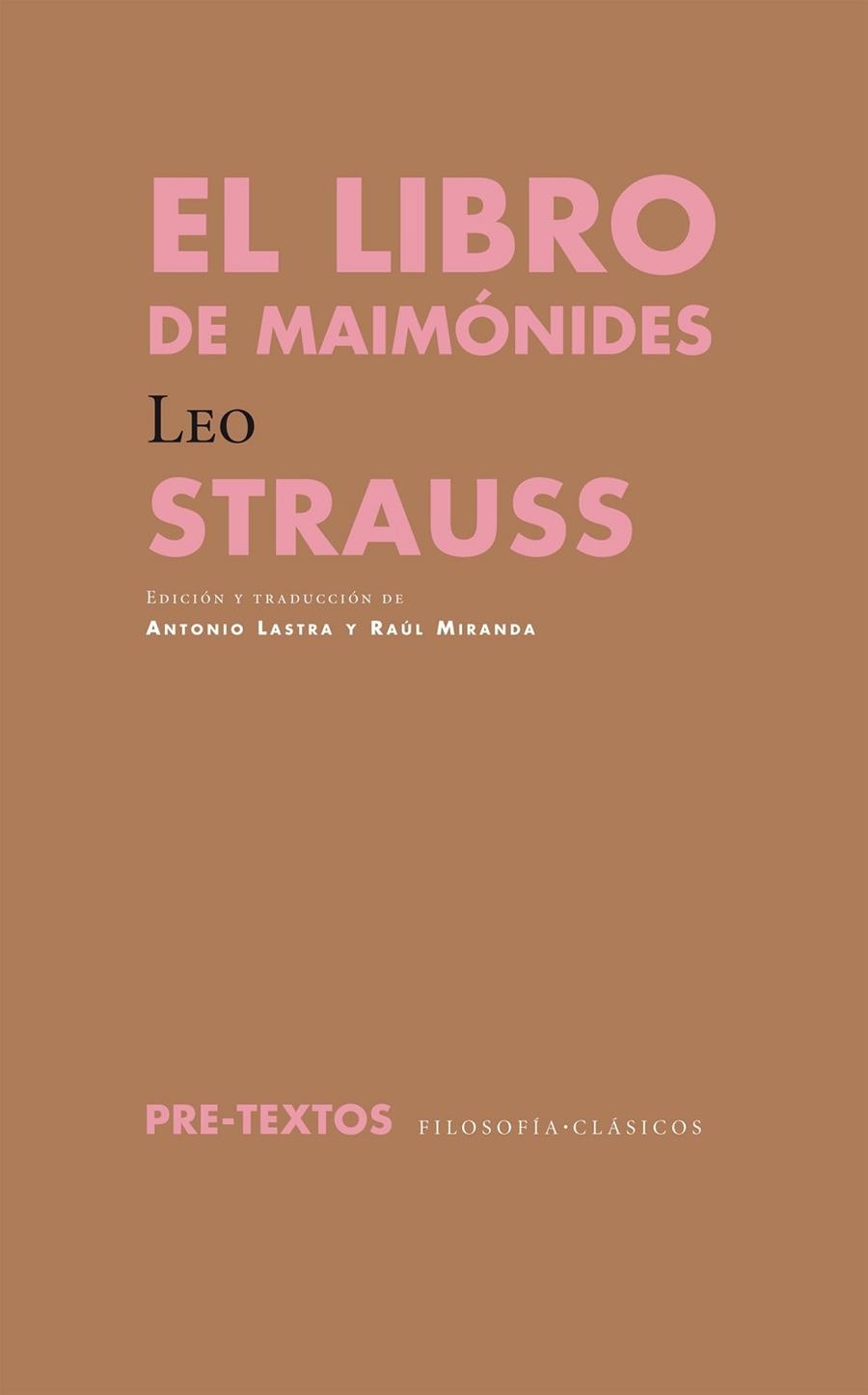 EL LIBRO DE MAIMÓNIDES | 9788415297956 | STRAUSS, LEO | Llibreria L'Odissea - Libreria Online de Vilafranca del Penedès - Comprar libros