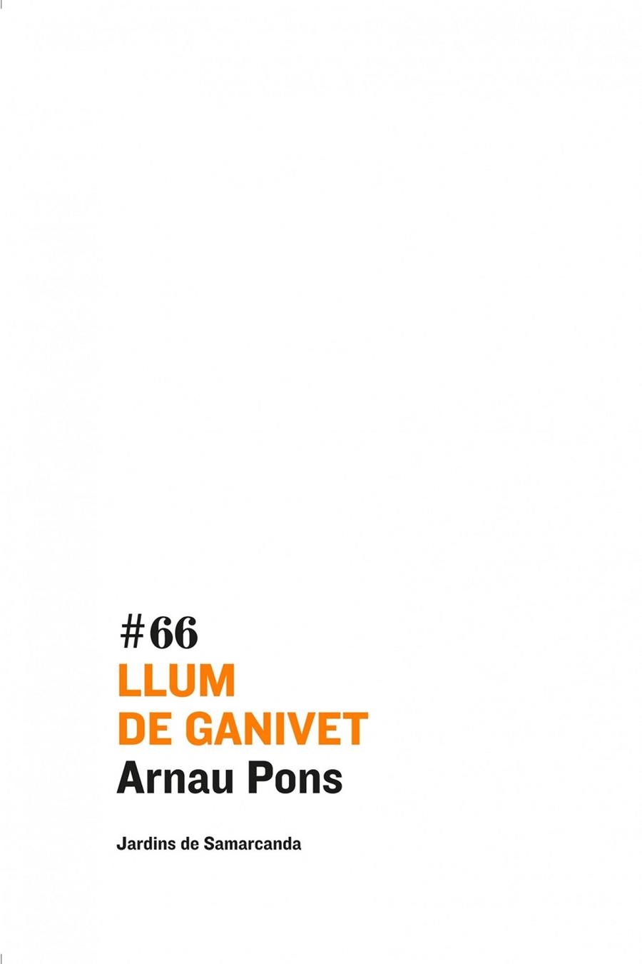 LLUM DE GANIVET | 9788497664530 | PONS, ARNAU | Llibreria Online de Vilafranca del Penedès | Comprar llibres en català