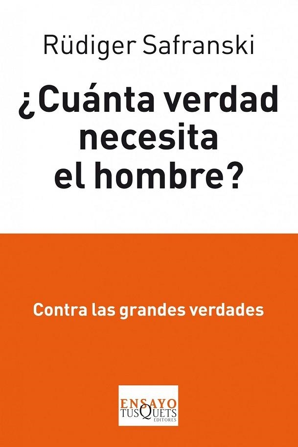 CUANTA VERDAD NECESITA EL HOMBRE | 9788483834862 | SAFRANSKI, RÜDIGER | Llibreria Online de Vilafranca del Penedès | Comprar llibres en català