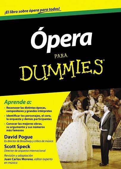 ÓPERA PARA DUMMIES | 9788432901478 | SCOTT SPECK / DAVID POGUE | Llibreria Online de Vilafranca del Penedès | Comprar llibres en català