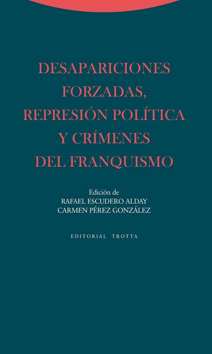 DESAPARICIONES FORZADAS REPRESIÓN POLÍTICA Y CRÍMENES DEL FRANQUISMO | 9788498794564 | ESCUDERO, RAFAEL / GONZÁLEZ, CARMEN | Llibreria Online de Vilafranca del Penedès | Comprar llibres en català