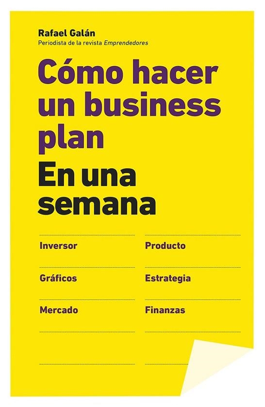 CÓMO HACER UN BUSINESS PLAN EN UNA SEMANA | 9788498752953 | GALÁN, RAFAEL  | Llibreria Online de Vilafranca del Penedès | Comprar llibres en català