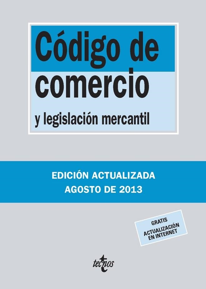 CÓDIGO DE COMERCIO Y LEGISLACIÓN MERCANTIL 2013 | 9788430959983 | AA. VV. | Llibreria Online de Vilafranca del Penedès | Comprar llibres en català