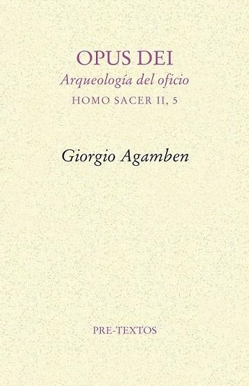 OPUS DEI | 9788415576365 | AGAMBEN, GIORGIO | Llibreria Online de Vilafranca del Penedès | Comprar llibres en català