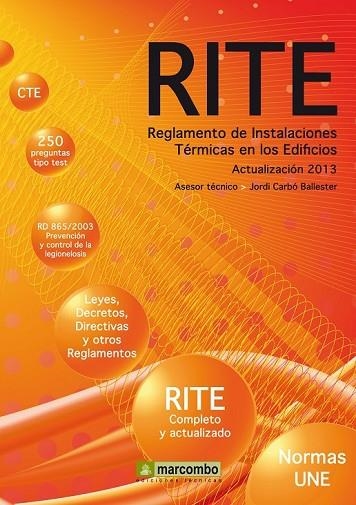 RITE REGLAMENTO DE INSTALACIONES TÉRMICAS EN LOS EDIFICIOS  | 9788426720795 | CARBÓ BALLESTER, JORDI | Llibreria Online de Vilafranca del Penedès | Comprar llibres en català