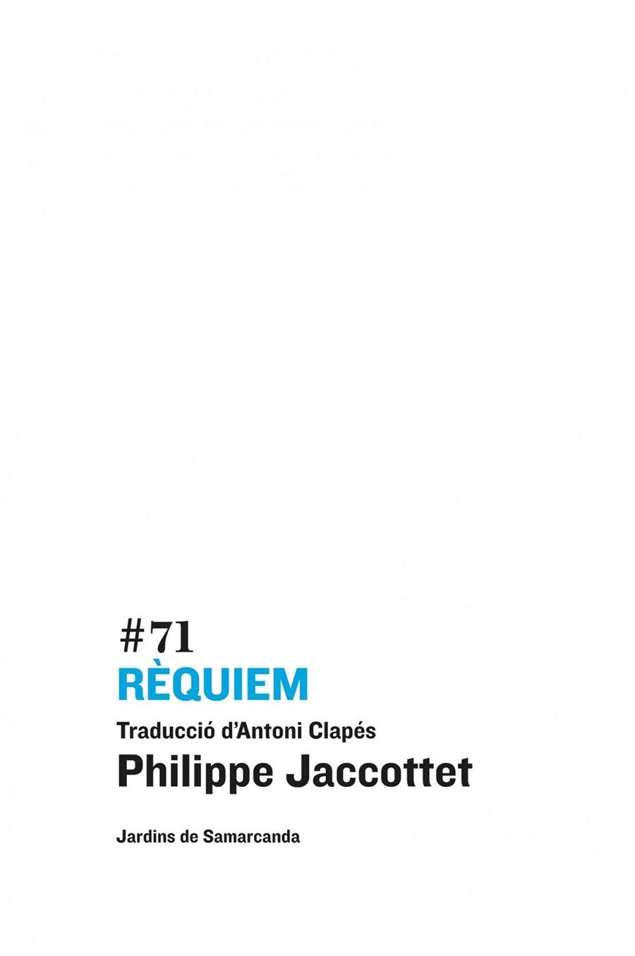 RÈQUIEM | 9788497665087 | JACCOTTET, PHILIPPE  | Llibreria Online de Vilafranca del Penedès | Comprar llibres en català