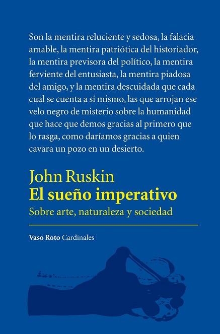 EL SUEÑO IMPERATIVO | 9788415168881 | RUSKIN, JOHN | Llibreria Online de Vilafranca del Penedès | Comprar llibres en català