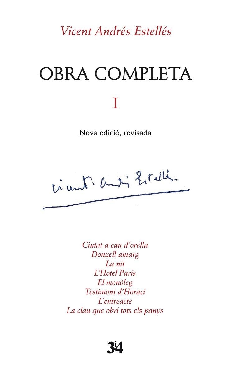 OBRA COMPLETA 1 VICNT ANDRÉS ESTELLÉS | 9788475029535 | ANDRES ESTELLES, VICENT | Llibreria Online de Vilafranca del Penedès | Comprar llibres en català