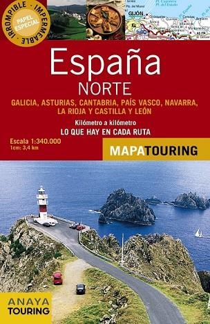 MAPA DE CARRETERAS NORTE DE ESPAÑA ( DESPLEGABLE ) | 9788499356648 | ANAYA TOURING | Llibreria Online de Vilafranca del Penedès | Comprar llibres en català