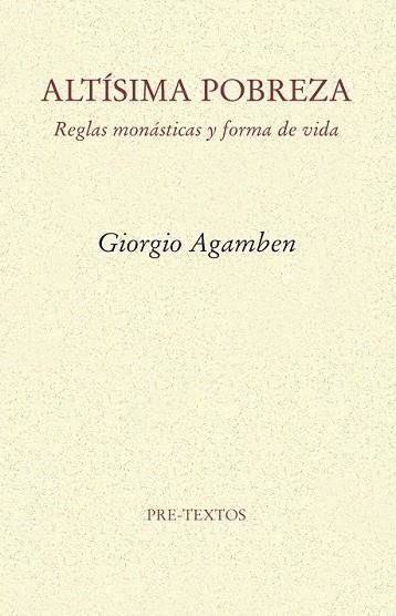 ALTÍSIMA POBREZA | 9788415894551 | AGAMBEN, GIORGIO | Llibreria Online de Vilafranca del Penedès | Comprar llibres en català