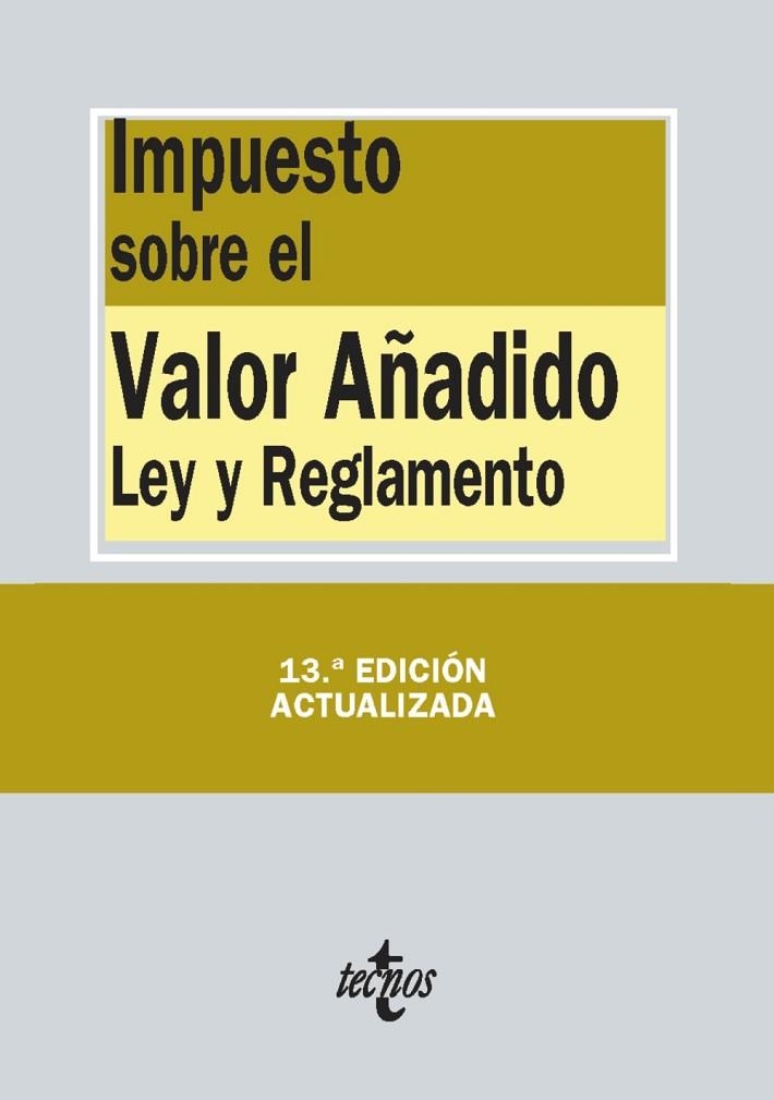 IMPUESTO SOBRE EL VALOR AÑADIDO LEY Y REGLAMENTO | 9788430963638 | AA. VV. | Llibreria Online de Vilafranca del Penedès | Comprar llibres en català