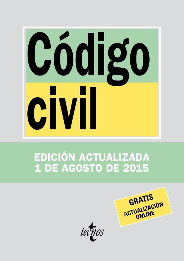 CÓDIGO CIVIL (2015) | 9788430966073 | EDITORIAL TECNOS | Llibreria Online de Vilafranca del Penedès | Comprar llibres en català