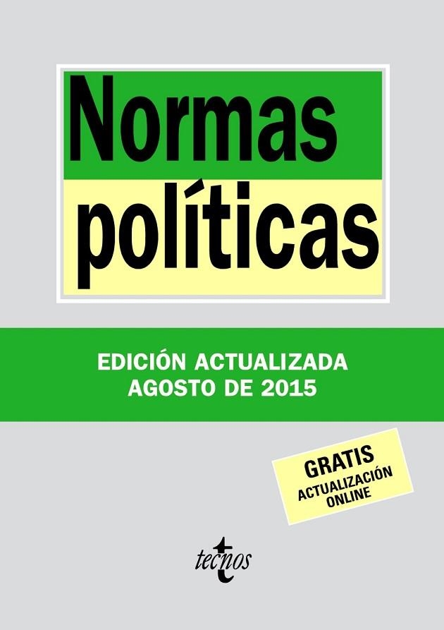 NORMAS POLÍTICAS (2015) | 9788430966097 | EDITORIAL TECNOS | Llibreria Online de Vilafranca del Penedès | Comprar llibres en català