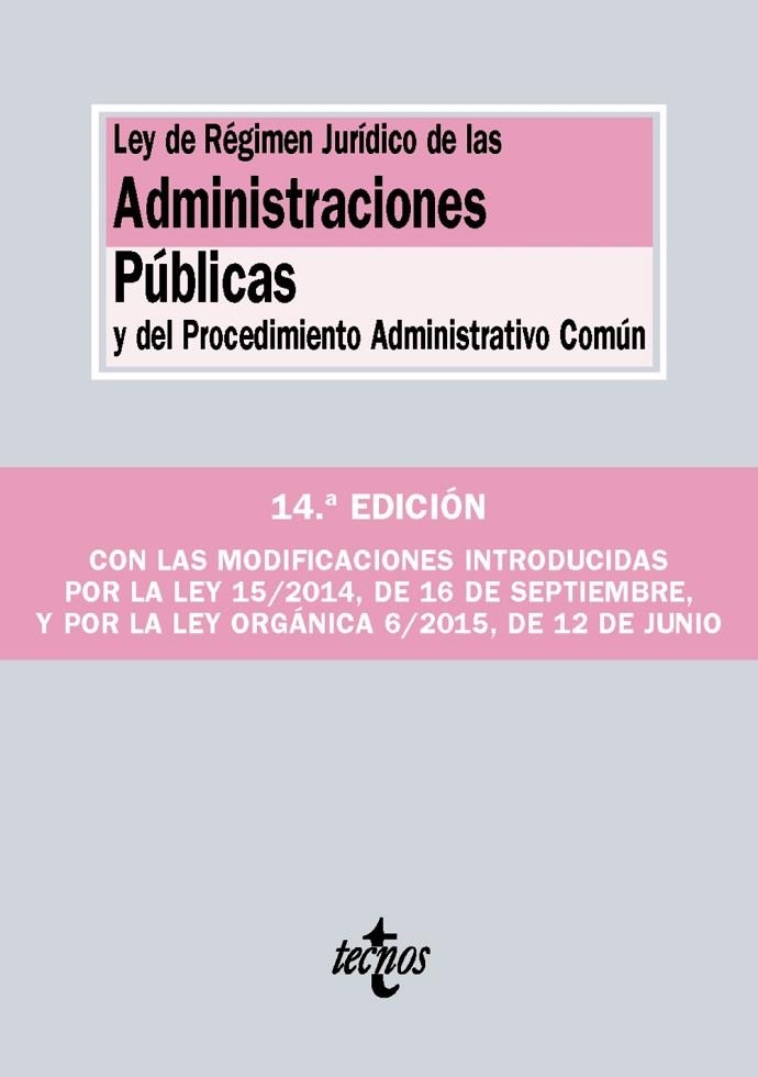 LEY DE RÉGIMEN JURÍDICO DE LAS ADMINISTRACIONES PÚBLICAS Y DEL PROCEDIMIENTO ADMINISTRATIVO COMUN | 9788430966660 | AA. VV. | Llibreria Online de Vilafranca del Penedès | Comprar llibres en català