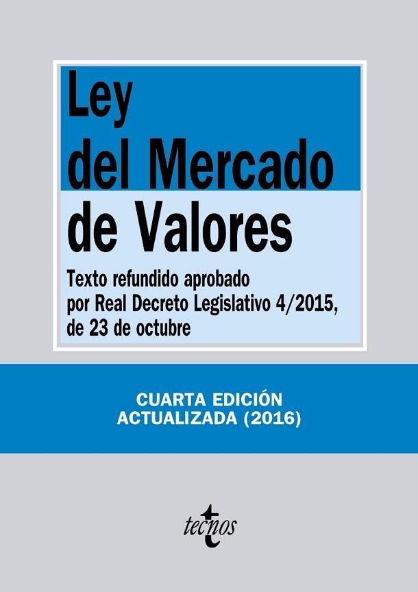 LEY DEL MERCADO DE VALORES 2016 | 9788430968633 | AA. VV. | Llibreria Online de Vilafranca del Penedès | Comprar llibres en català