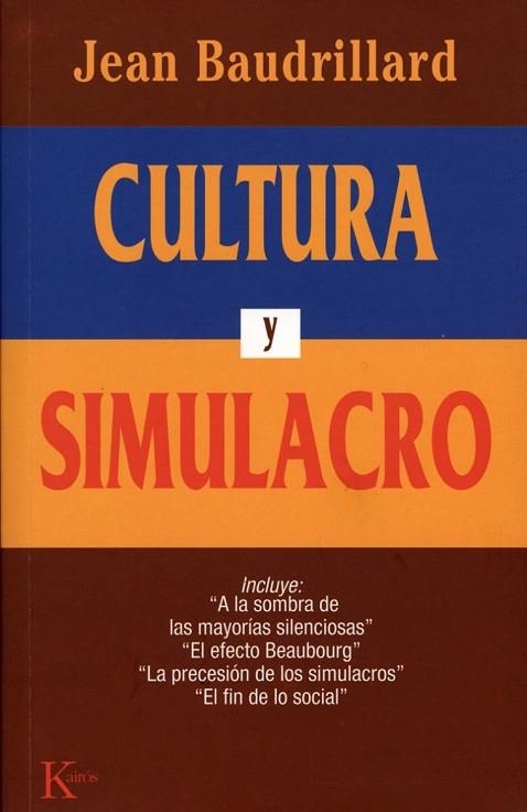 CULTURA Y SIMULACRO | 9788472452985 | JEAN BAUDRILLARD | Llibreria Online de Vilafranca del Penedès | Comprar llibres en català