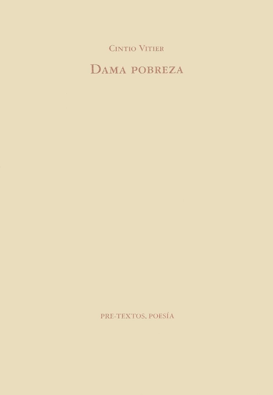 DAMA POBREZA | 9788481910223 | CINTIO VITIER | Llibreria Online de Vilafranca del Penedès | Comprar llibres en català