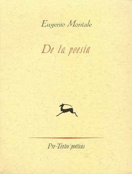 DE LA POESIA | 9788481910315 | EUGENIO MONTALE | Llibreria Online de Vilafranca del Penedès | Comprar llibres en català