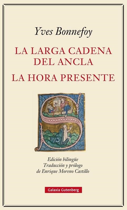 LA LARGA CADENA DEL ANCLA Y LA HORA PRESENTE | 9788416734153 | BONNEFOY, YVES | Llibreria Online de Vilafranca del Penedès | Comprar llibres en català